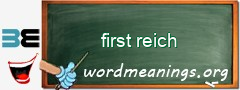 WordMeaning blackboard for first reich